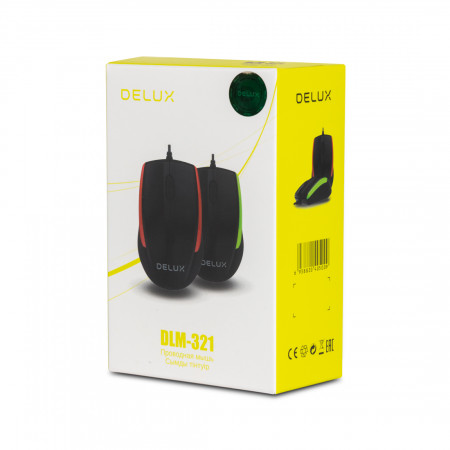 Мышь проводная Delux DLM-321OUB черный