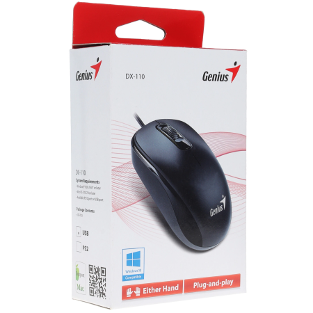 Мышь проводная Genius DX-110 (31010116103) голубой