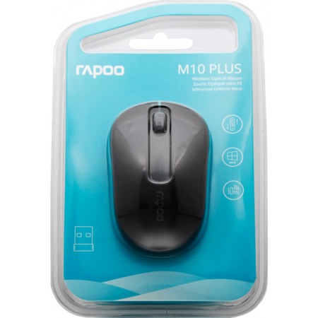 Мышь беспроводная Rapoo M10 Plus Black черный
