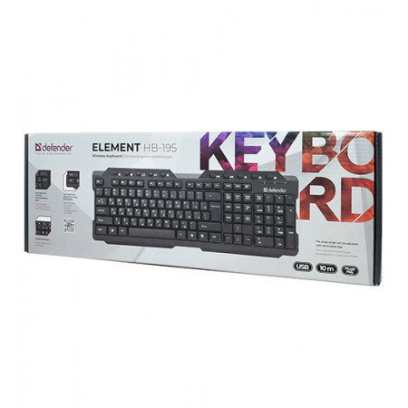 Клавиатура беспроводная Defender Element HB-195 (45195) черный