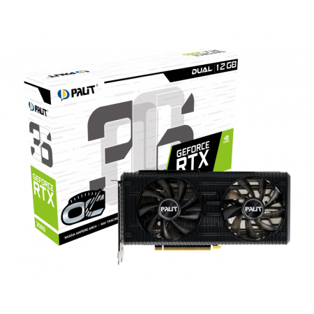 Видеокарта PALIT RTX3060 DUAL OC 12GB (NE63060T19K9-190AD) черный