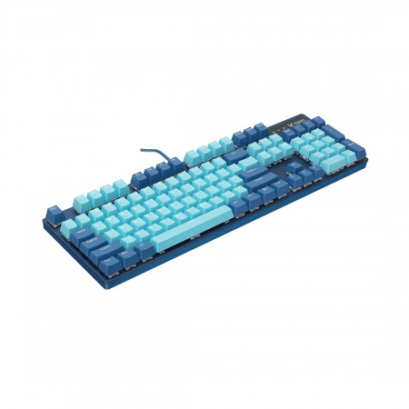 Клавиатура проводная Rapoo V500PRO Cyan Blue синий