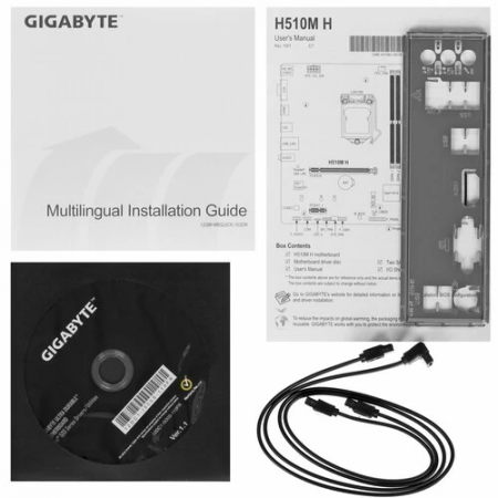 Материнская плата GIGABYTE H510M H черный