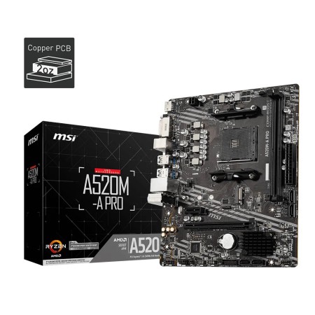 Материнская плата MSI A520M-A PRO черный