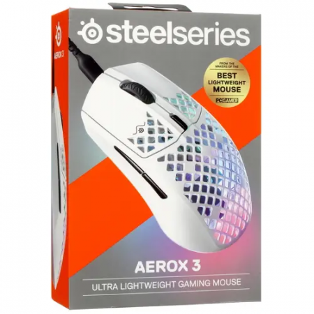 Мышь проводная Steelseries Aerox 3 (62603) Snow белый