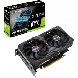Видеокарта ASUS DUAL GeForce RTX 3060 Ti MINI OC (DUAL-RTX3060TI-O8G-MINI-V2) 8 Гб черный