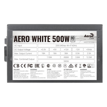 Блок питания Aerocool AERO WHITE 500W (ACPW-AR50AEC.11) черный