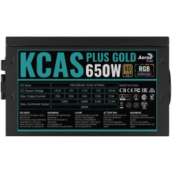Блок питания Aerocool KCAS PLUS GOLD 650W RGB (ACPG-KP65FEC.11)