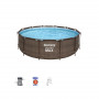 Бассейн каркасный BESTWAY Steel Pro MAX 56709 (366x366х100 см) коричневый