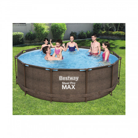 Бассейн каркасный BESTWAY Steel Pro MAX 56709 (366x366х100 см) коричневый