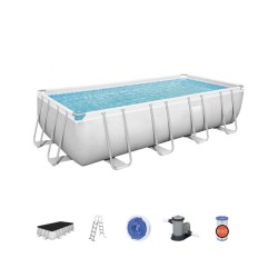 Бассейн каркасный BESTWAY Power Steel Rectangular 56465 (549х274х122 см) серый