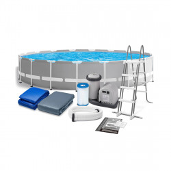 Бассейн каркасный INTEX Prism Frame 26732NP (549x549х122 см) серый Бассейн каркасный INTEX Prism Frame 26732NP (549x549х122 см) серый