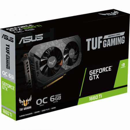 Видеокарта ASUS TUF Gaming GeForce GTX 1660 Ti EVO OC Edition (TUF-GTX1660TI-O6G-EVO-GAMING) черный