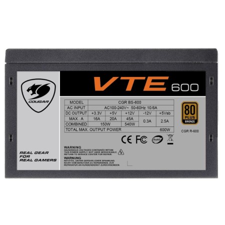 Блок питания Cougar VTE 600 (CGR BS-600) черный