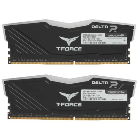Оперативная память Team Group T-Force Delta RGB (TF3D416G3600HC18JDC01) 16 ГБ черный