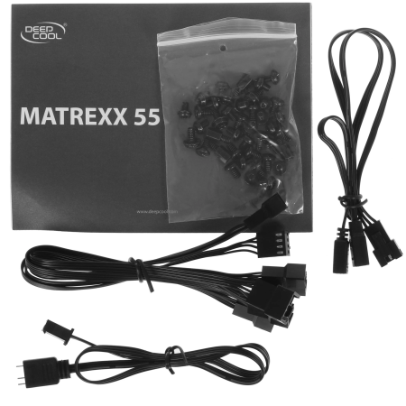 Корпус DeepCool Matrexx 55 V3 ADD-RGB 3F (DP-ATX-MATREXX55V3-AR-WH-3F) белый