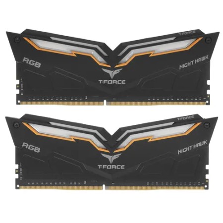 Оперативная память Team Group T-Force Night Hawk RGB (TF14D416G3200HC16CDC01) 16 ГБ черный