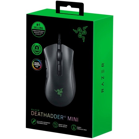 Мышь проводная Razer Deathadder V2 Mini + Mouse Grip Tapes (RZ01-03340100-R3M1) Чёрная