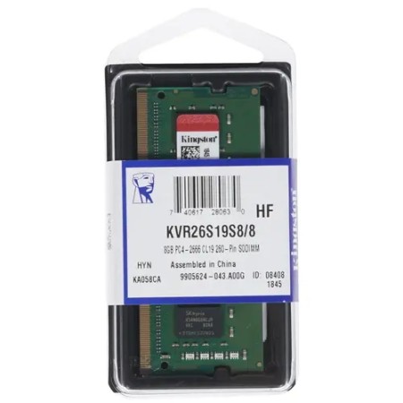 Оперативная память Kingston ValueRAM (KVR26S19S8/8) 8 ГБ зеленый