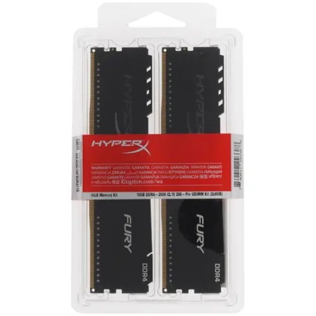 Оперативная память Kingston HyperX Fury (HX426C16FB3K2/16) 16 ГБ черный