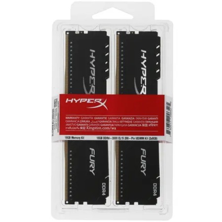 Оперативная память Kingston HyperX Fury (HX430C15FB3K2/16) 16 ГБ черный