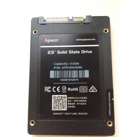 512 ГБ SSD диск Apacer AS350 (AP512GAS350-1) черный
