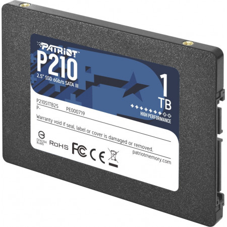 1 ТБ SSD диск Patriot P210 (P210S1TB25) черный