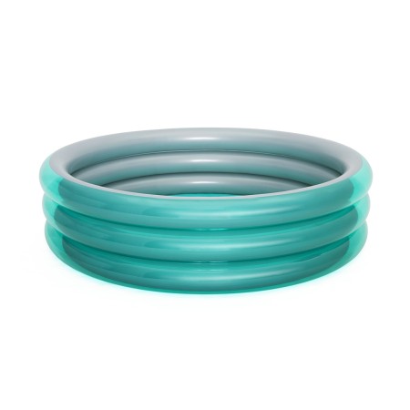 Бассейн надувной BESTWAY Big Metallic 3-Ring 51043 (201x201х53 см) синий