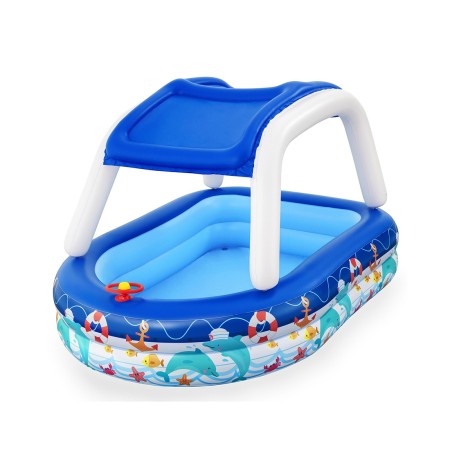 Бассейн надувной BESTWAY Sea Captain 54370 (213х155x132 см) синий