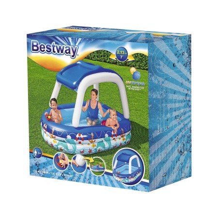 Бассейн надувной BESTWAY Sea Captain 54370 (213х155x132 см) синий