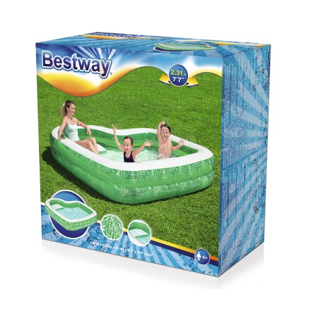 Бассейн надувной BESTWAY Tropical Paradise 54336 (231х231х51 см) зеленый