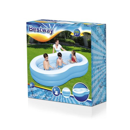 Бассейн надувной BESTWAY The Big Lagoon 54117 (262х157х46 см) синий