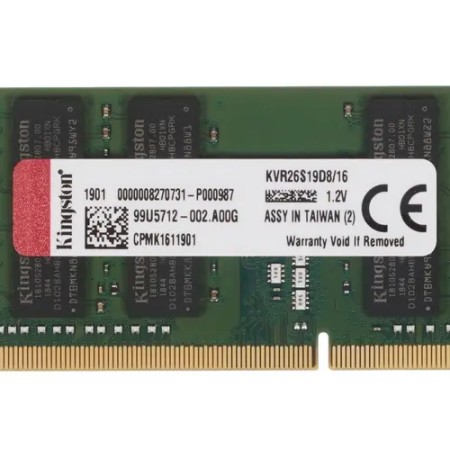Оперативная память Kingston KVR26S19D8/16 16 ГБ зеленый
