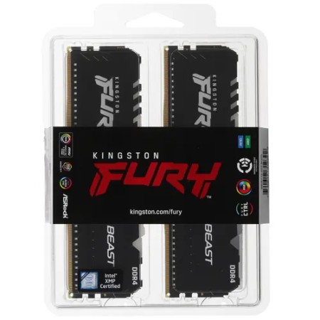 Оперативная память Kingston FURY Beast RGB (KF432C16BB1AK2/32) 32 ГБ черный
