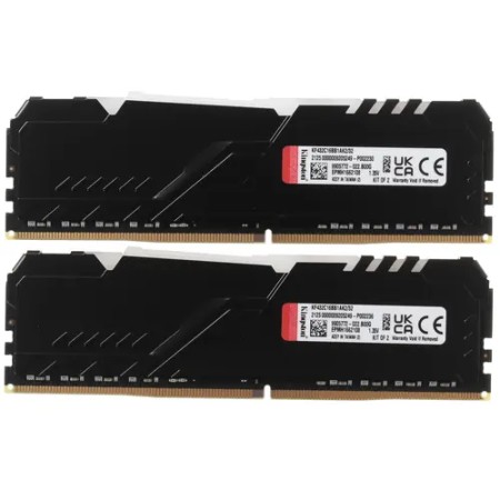 Оперативная память Kingston FURY Beast RGB (KF432C16BB1AK2/32) 32 ГБ черный