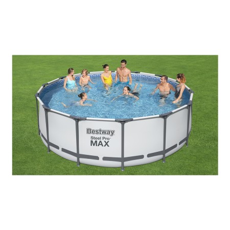 Бассейн каркасный BESTWAY Steel Pro MAX 5612X (427x427х122 см) серый