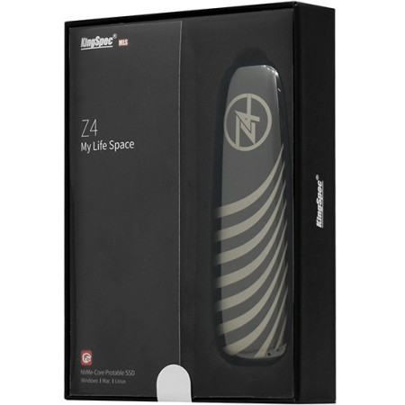 256 ГБ Внешний SSD диск KingSpec Z4-256 черный