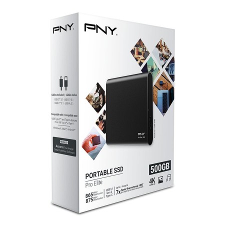 500 ГБ Внешний SSD диск PNY Pro Elite (PSD0CS2060-500-RB) серый