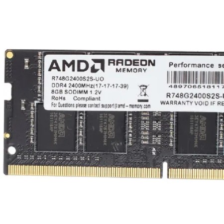 Оперативная память AMD Radeon R7 Performance Series (R748G2400S2S-UO) 8 ГБ черный