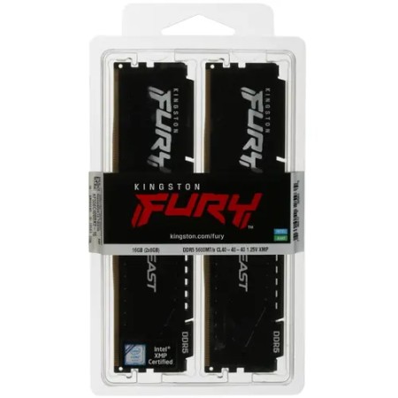 Оперативная память Kingston FURY Beast Black (KF556C40BBK2-16) 16 ГБ черный