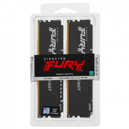 Оперативная память Kingston FURY Beast (KF552C40BBK2-16) 16 ГБ черный