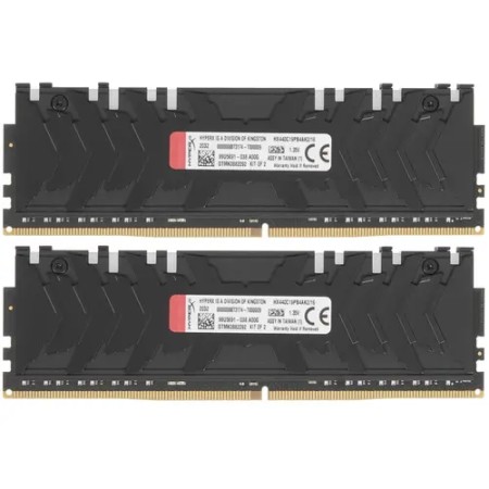 Оперативная память Kingston HyperX Predator RGB (HX440C19PB4AK2/16) 16 ГБ черный