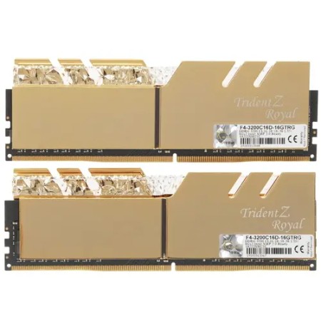 Оперативная плата G.Skill Trident Z Royal (F4-3200C16D-16GTRG) 16 ГБ золотистый