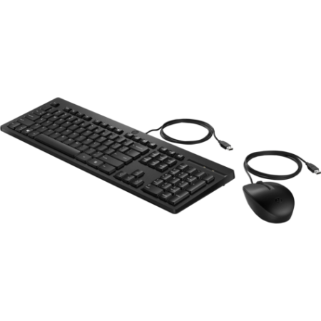 Клавиатура + мышь проводная HP 225 (286J4AA) черный
