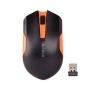 Мышь беспроводная A4Tech G3-200N черный+оранжевый