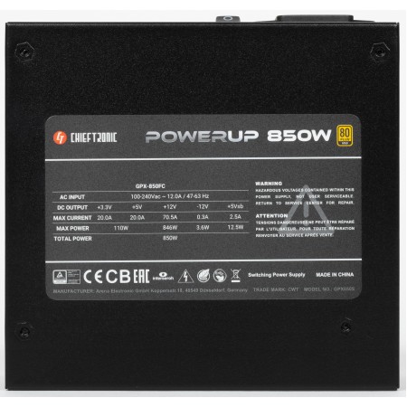 Блок питания Chieftec PowerUP 850W (GPX-850FC) черный