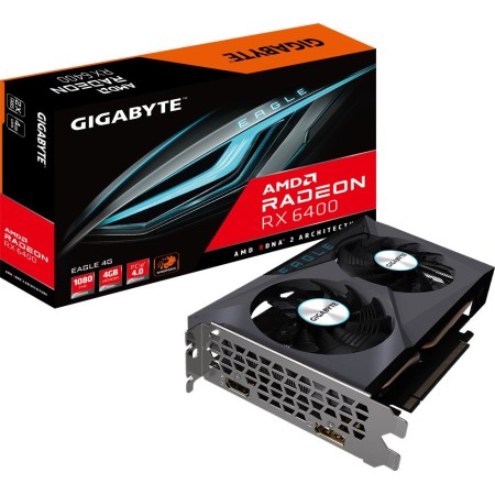Видеокарта Gigabyte RX 6400 EAGLE (GV-R64EAGLE-4GD) 4 Гб черный
