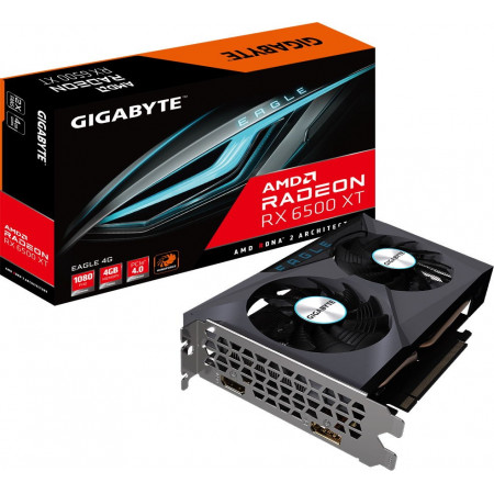 Видеокарта Gigabyte RX 6500 XT EAGLE (GV-R65XTEAGLE-4GD) черный
