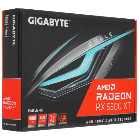 Видеокарта Gigabyte AMD Radeon RX 6500 XT EAGLE (GV-R65XTEAGLE-4GD) 4 Гб черный