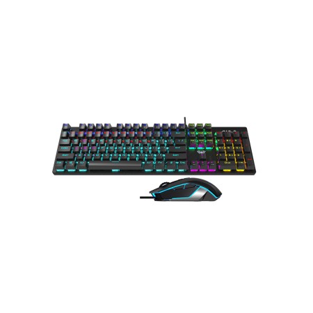 Клавиатура + мышь проводная AULA T640 черный